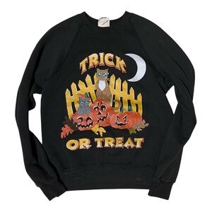 Vintage Halloween Black Sweater